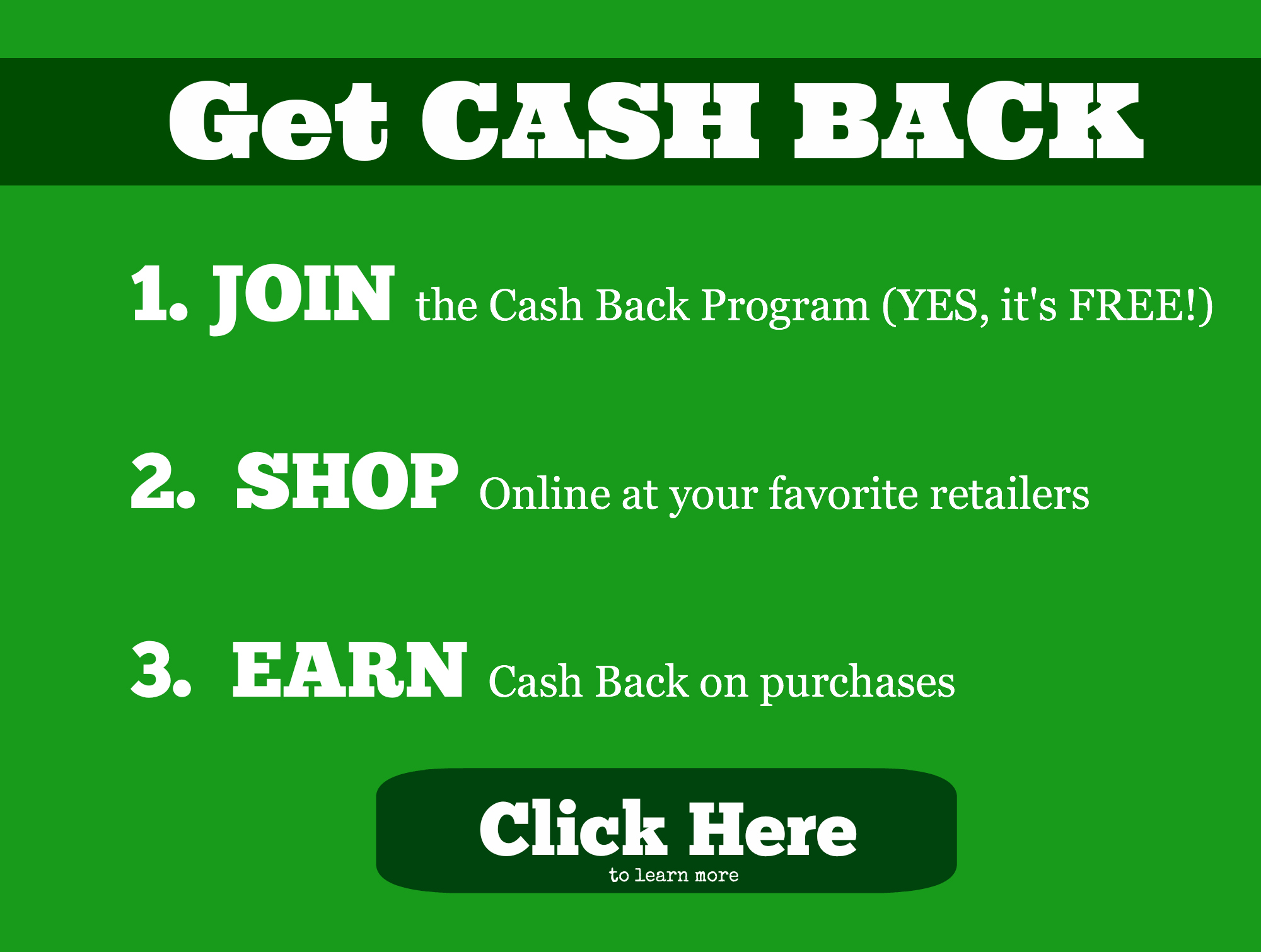 earn cash back rebates sites